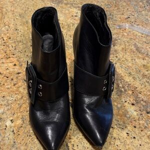 Nine West Black Ankle Booties with Buckle Detail